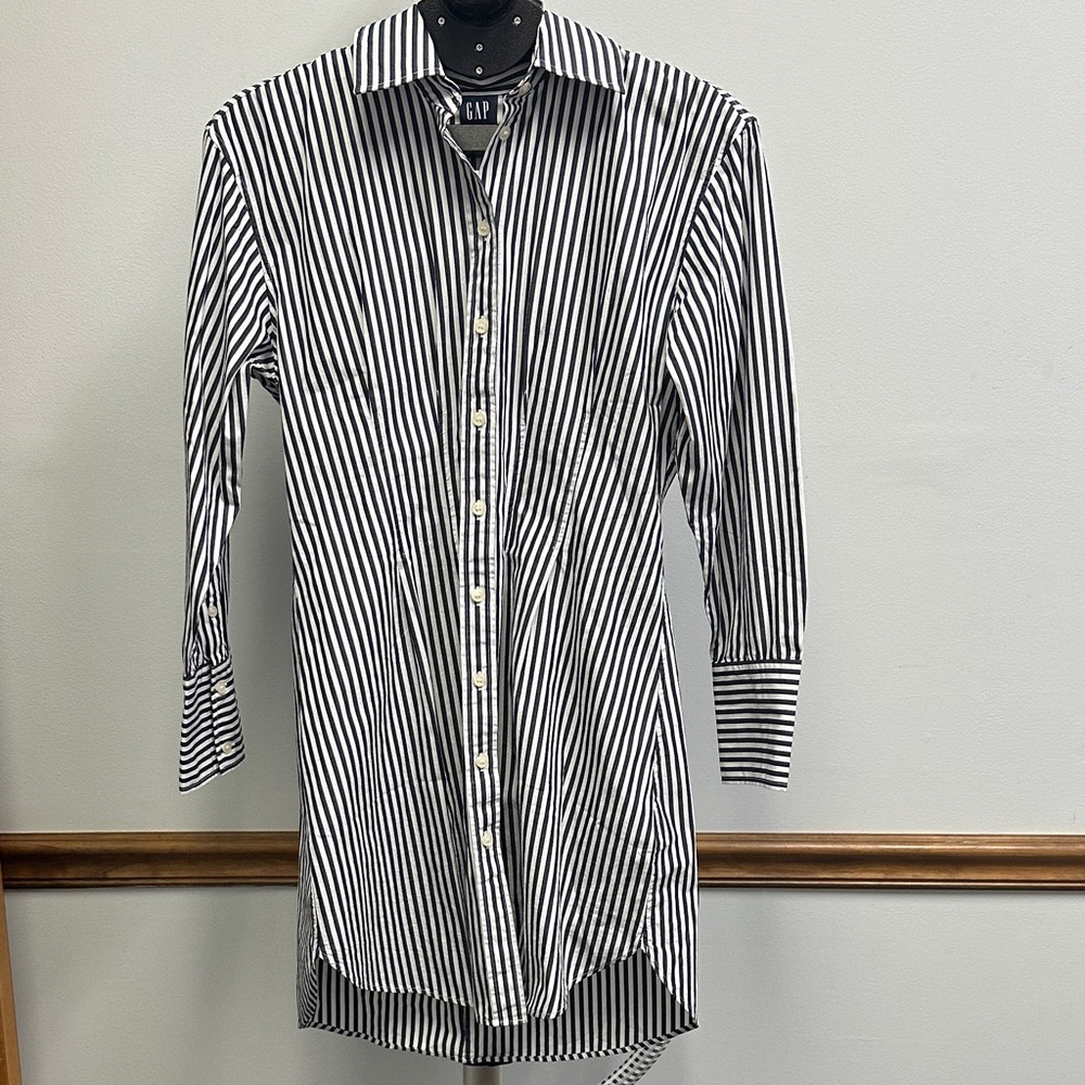GAP Navy and White Striped Dress